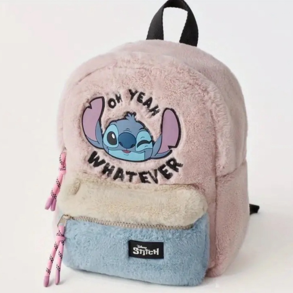New Disney Stitch Plush Backpack Women Shoulder Bag Girls School HandBag